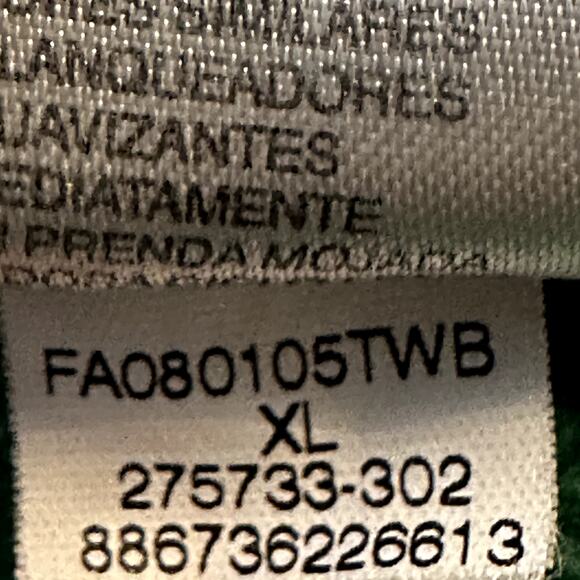 Vintage NIKE Hoodie Sweatshirt Gray Tag Y2K Kangaroo Pouch Drawstring Green XL - Picture 4 of 6